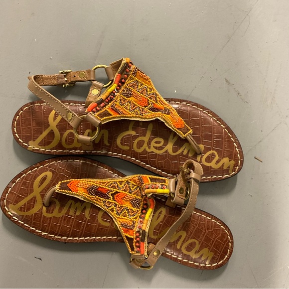 Sam Edelman nwt boho style Greta sandals embroidered design - Picture 7 of 8